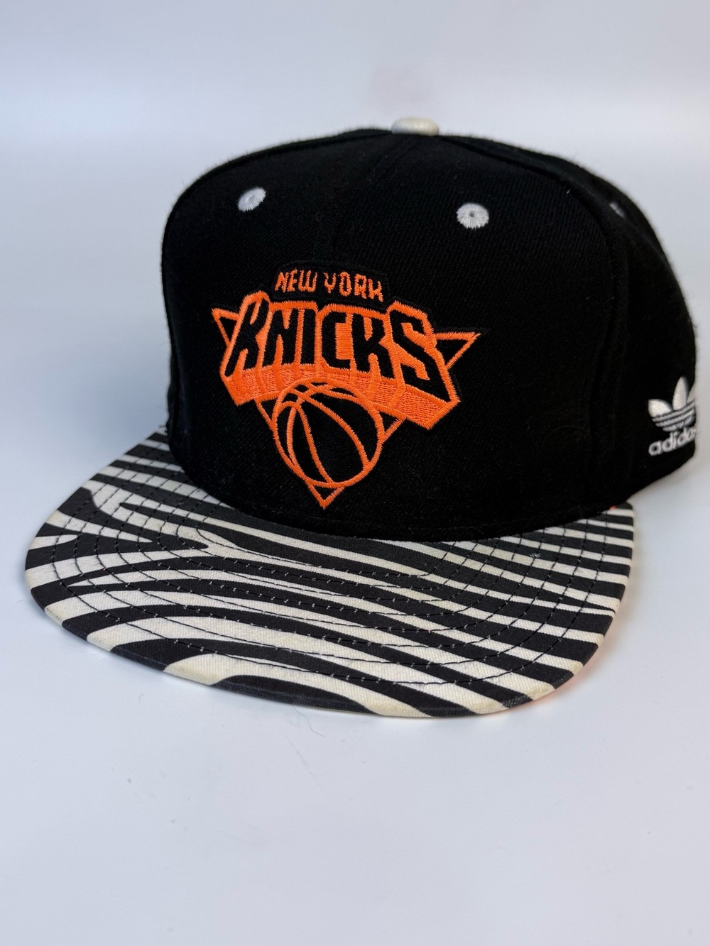 Adidas Originals • New York Knicks Zebra Print Snapback Hat NBA